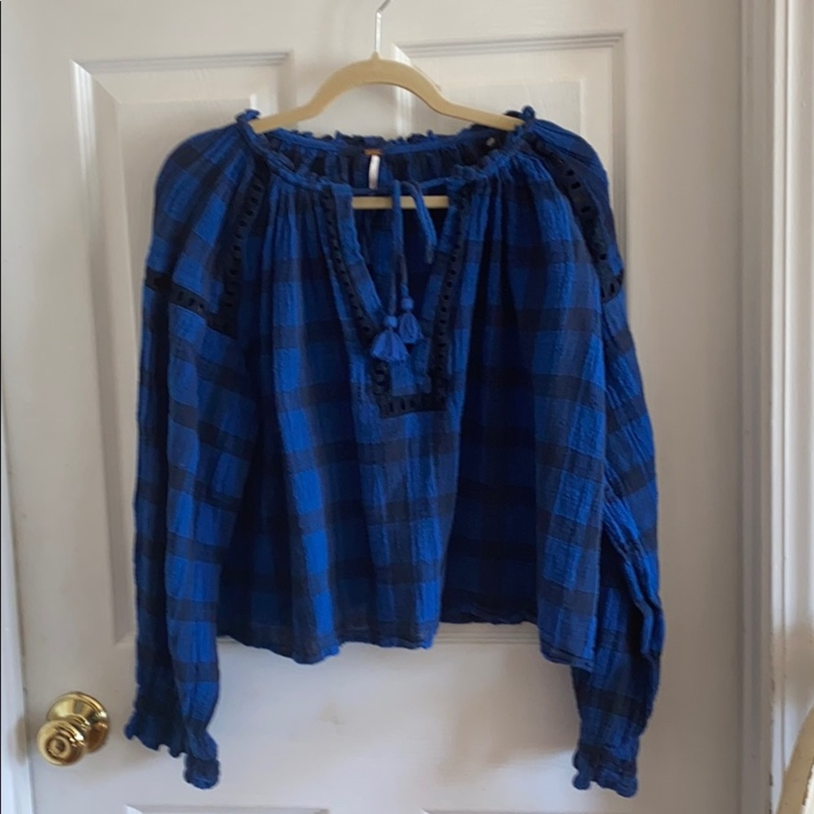 Free People Honey Grove Buffalo Print Top